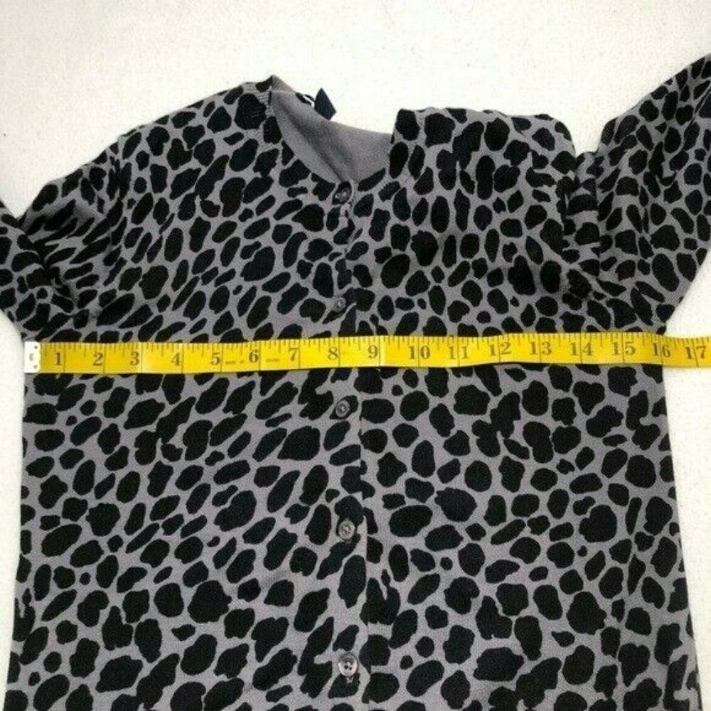 Tommy Hilfiger Cardigan Sweater Women Size XS Camo Leopard Cheetah Black Gray - Picture 7 of 10